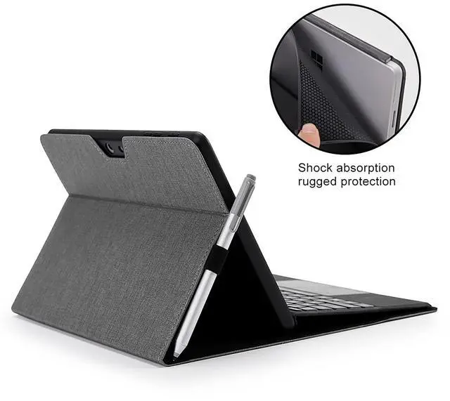 Alt view image 5 of 5 - Omnpak Protective Case for Surface Go 4 2023/Go 3 2021/Go 2 2020/Go 2018 with Stylus Holder, Multiple Angle Slim Lightweight Cover, Compatible with Type Cover Keyboard(Keyboard Not Included)