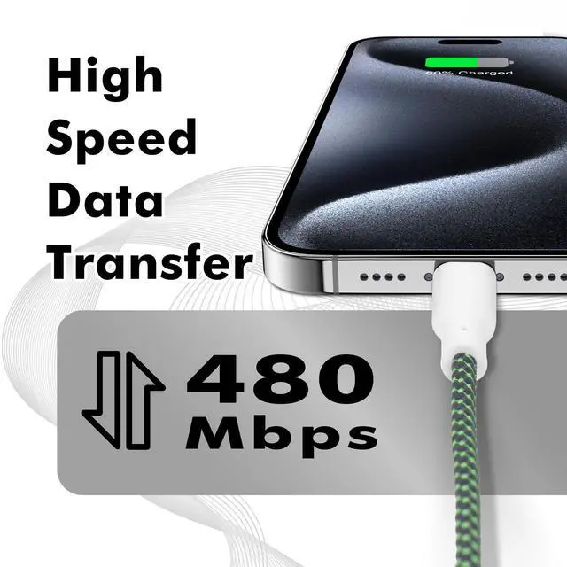 Alt view image 2 of 5 - Travel Depot [Apple MFi Certified Ombre iPhone Charger Cable, 2Pack 3ft Colorful Gradual Gradient Lightning Cable USB C Fast Charging Data Cord for iPhone 14 13 12 11 Pro XS Max XR X 8 7 6 iPad iPod