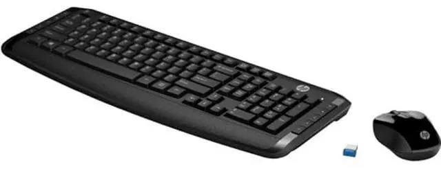 Alt view image 2 of 5 - HP 300 Wireless Keyboard and Mouse 3ML04AA#ABL, 2.4 GHz Wireless Connection, Single USB Nano Receiver, Ultra-Precise Mouse, Ideal for Office Work, Black (2025 Latest Model)