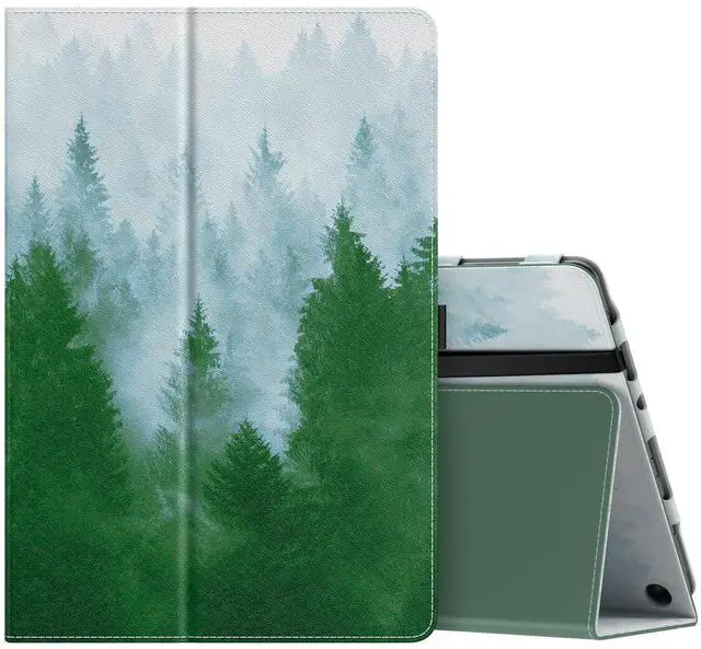 Main image of MoKo Case Fits All-New Kindle Fire HD 10 & 10 Plus Tablet (13th/11th Generation, 2023/2021 Release) 10.1" - Slim Folding Stand Cover with Auto Wake/Sleep, Dark Green Forest