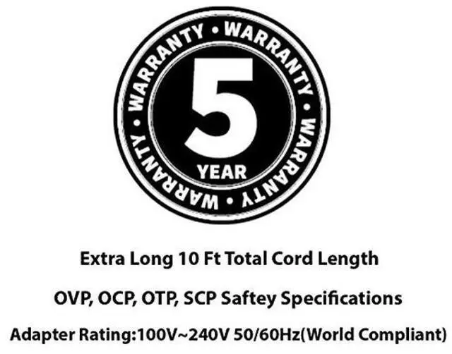 Alt view image 3 of 3 - [UL Listed] OMNIHIL 8 Feet Long AC/DC Adapter compatible with Linksys Wireless Router Models: E8350, EA6400, EA9200, EA8500, EA6900, EA6400, EA6500 Power Supply Wall Plug