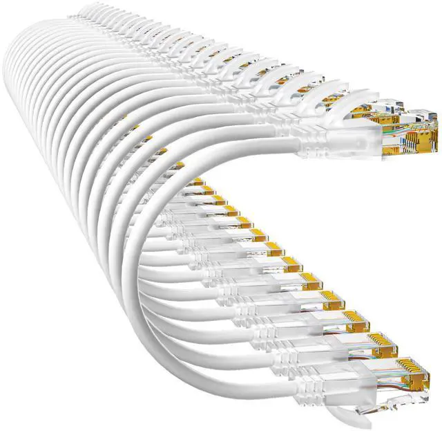 Main image of Cat6a Patch Cables 5ft (24 Pack) Slim, Cat6 Ethernet Patch Cable Pure Copper, Flexible Cat 6 Patch Cable 550MHZ 10G, Space-Saving Cat 6A Network Cables for Patch Panel, White