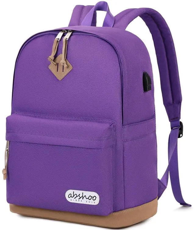 Main image of abshoo Large Backpack For School Teen Gilrs Womens College Middle High School Bookbag (Purple)
