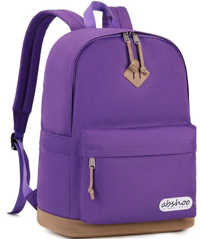 Alt view image 2 of 5 - abshoo Large Backpack For School Teen Gilrs Womens College Middle High School Bookbag (Purple)