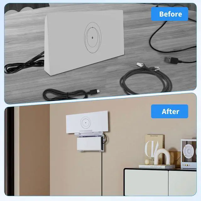 Alt view image 4 of 5 - 2-in-1 Starlink Router Wall Mount for Gen 3, Starlink Standard V3 Mesh Router Wall Mount & Starlink Power Supply Holder, Starlink Mounting Kit, Router Mounting Bracket for Starlink UTR-32