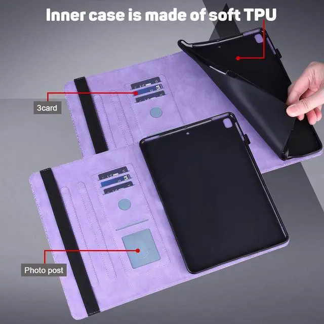 Alt view image 4 of 5 - ALILANG Case for 7" Kindle Paperwhite 12th Gen 2024 Released & Kindle Colorsoft Signature Edition, Multiple Viewing Angles PU Leather Stand Flip Cover for Kindle Paperwhite 2024 Case-Purple