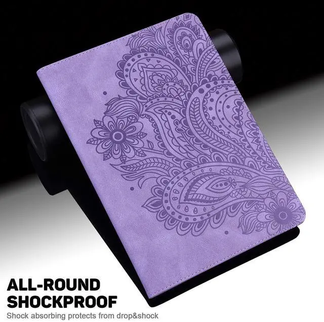 Alt view image 3 of 5 - ALILANG Case for 7" Kindle Paperwhite 12th Gen 2024 Released & Kindle Colorsoft Signature Edition, Multiple Viewing Angles PU Leather Stand Flip Cover for Kindle Paperwhite 2024 Case-Purple