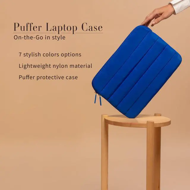 Alt view image 2 of 5 - ANECDOTE Laptop Case 13-14 Inch - A Perfect Laptop Sleeve That is Compatible with MacBook Air/Pro and iPad Pro 12.9 - Fits in Your Bag, Made of 100% Nylon with Aesthetic Design (Royal Blue)