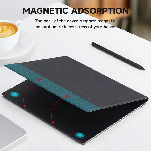 Alt view image 3 of 5 - Ayotu Case for Remarkable 2 Paper Tablet 10.3" 2020 Released, Book Folio Design with Bulit-in Magnet, Premuin PU Leather Cover, Black (Exclusive Templates Provided)