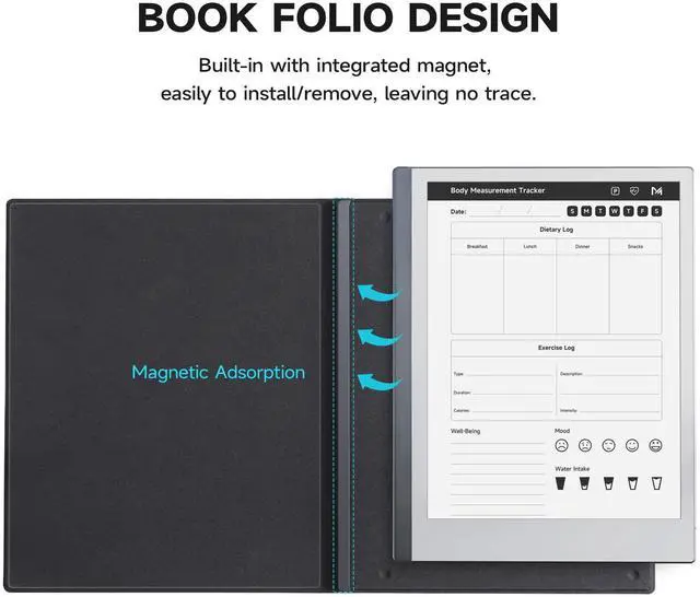 Alt view image 2 of 5 - Ayotu Case for Remarkable 2 Paper Tablet 10.3" 2020 Released, Book Folio Design with Bulit-in Magnet, Premuin PU Leather Cover, Black (Exclusive Templates Provided)