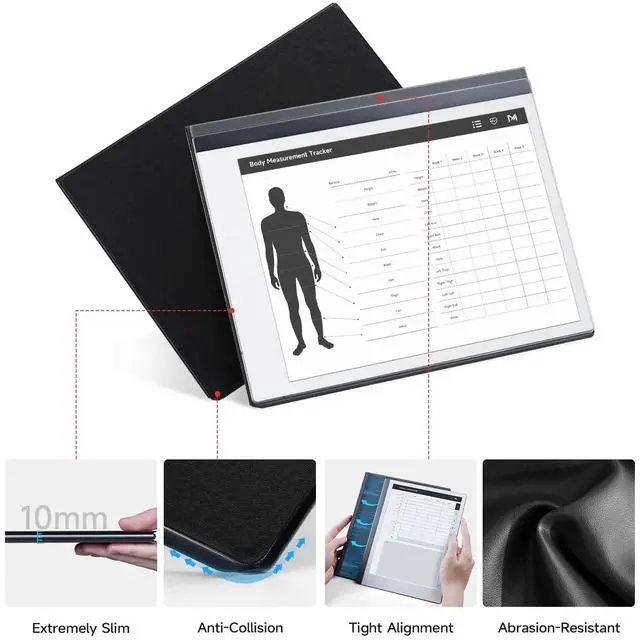 Alt view image 4 of 5 - Ayotu Case for Remarkable 2 Paper Tablet 10.3" 2020 Released, Book Folio Design with Bulit-in Magnet, Premuin PU Leather Cover, Black (Exclusive Templates Provided)