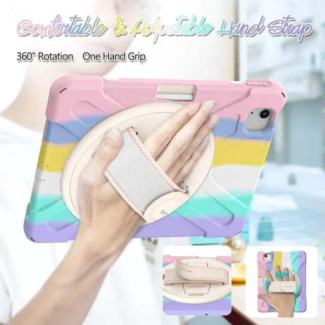 Alt view image 3 of 5 - BATYUE Case for iPad Air 11-inch M3 (2025) / M2 (2024), iPad Air 5th/4th 10.9 inch(2022/2020), iPad Pro 11" 4th/3rd/2nd/1st Gen Case (2022/2021/2020/2018), with Pencil Holder+Shoulder Strap