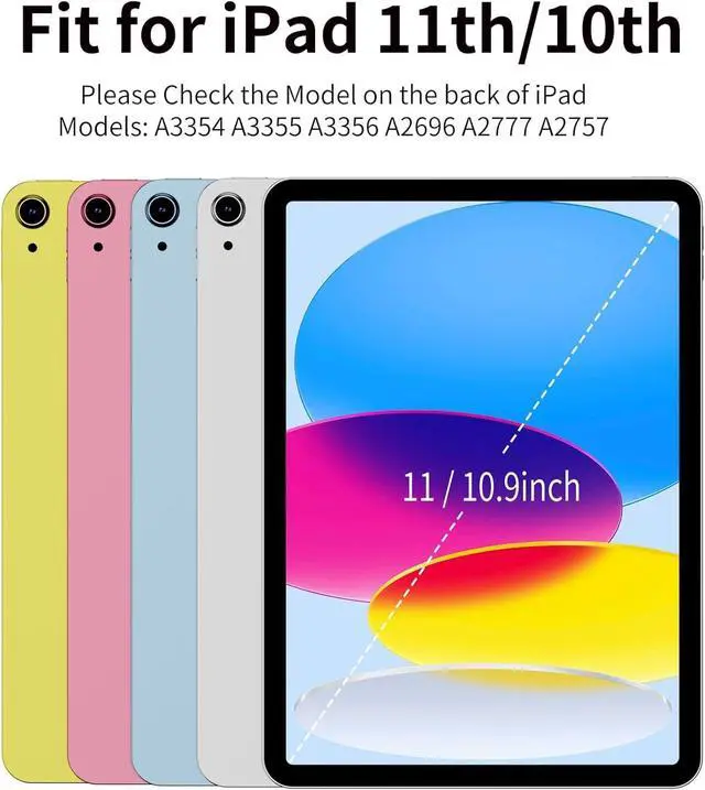 Alt view image 2 of 5 - BQDIYOO Case for iPad 11th/10th Generation with Keyboard, 11 inch A16/10.9" iPad 10 Case (2025/2022) with Pencil Holder, Wireless Keyboard and Slim Lightweight Soft Cover Auto Wake/Sleep, Dark Green