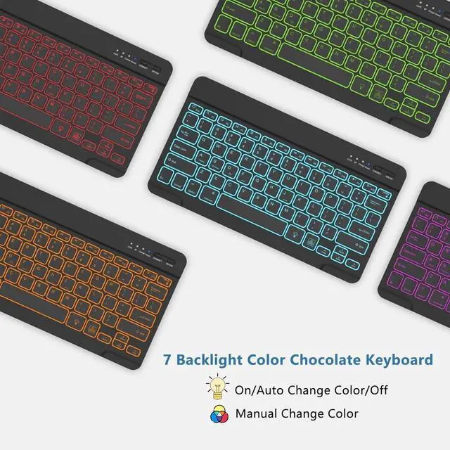 Alt view image 5 of 5 - BQSS Keyboard Case for iPad Pro 13 Inch (M4) 2024 Case with Keyboard for iPad Pro 13" M4 Case with Wireless Detachable Backlit Keyboard for iPad Pro Keyboard Case with Pencil Holder Light Blue