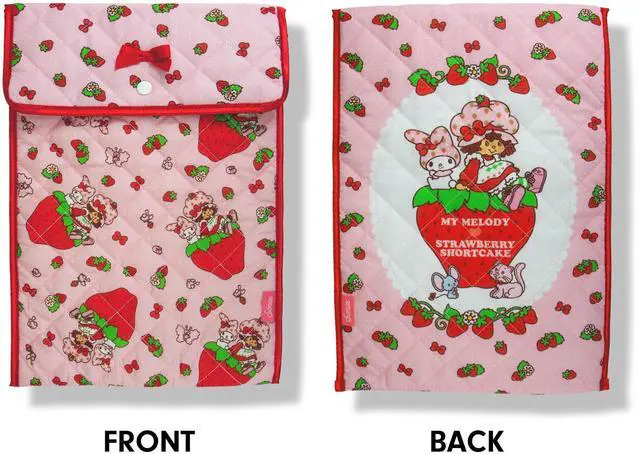 Alt view image 4 of 5 - Sonix x Sanrio | Quilted Laptop Sleeve | 13-14 Inch, Quilted Soft Comfy Laptop Carrying Case, Computer Sleeve | My Melody x Strawberry Shortcake