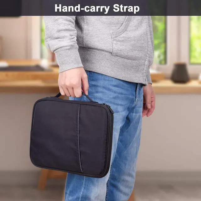 Alt view image 5 of 5 - 9-11 Inch Tablet Carrying Sleeve, Black(PU)+Black(Fabric), 2Pcs