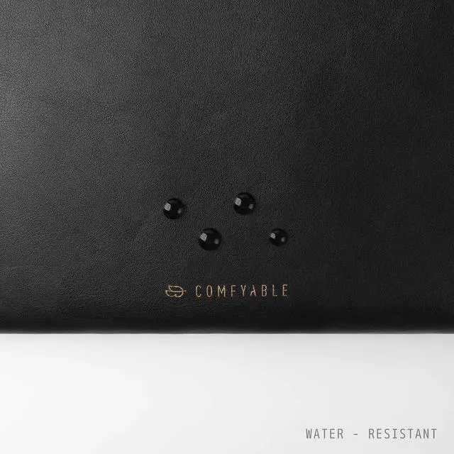 Alt view image 4 of 5 - Comfyable Tablet Sleeve Compatible with iPad Air 11" M3 2025, iPad Pro 11 Inch M4 2024 & Smart/Magic Keyboard with Pencil Holder-PU Leather Bag Water-Resistant Slim Case - Black