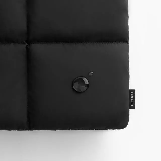 Alt view image 5 of 5 - Comfyable Puffy Laptop Sleeve 13 14 Inch, Quilted Puffer Laptop Carrying Case with Handle, Pillow Case Compatible for MacBook Air M4 2025, MacBook Pro M4 Pro/Max, Black