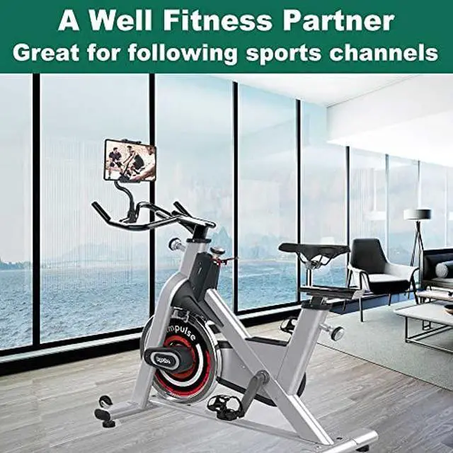 Alt view image 5 of 5 - Cuxwill Tablet Holder Spin Bike Mount for 4-13" iPad Phone, 360deg Gooseneck Stand for Treadmill Stationary Exercise Bicycle, Indoor Cycling Clamp for iPad Pro Air Mini, Galaxy Z Fold, Fire HD, iPhone