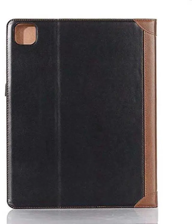 Alt view image 2 of 5 - iPad Air-6 (13'') Case, iPad Pro-3 4 5 6 (12.9'') Case with Pen Holder, DMaos Business Vintage Book Synthetic Leather Stand Folio Smart Cover - Black