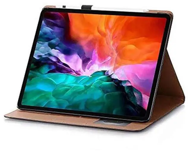 Alt view image 4 of 5 - iPad Air-6 (13'') Case, iPad Pro-3 4 5 6 (12.9'') Case with Pen Holder, DMaos Business Vintage Book Synthetic Leather Stand Folio Smart Cover - Black