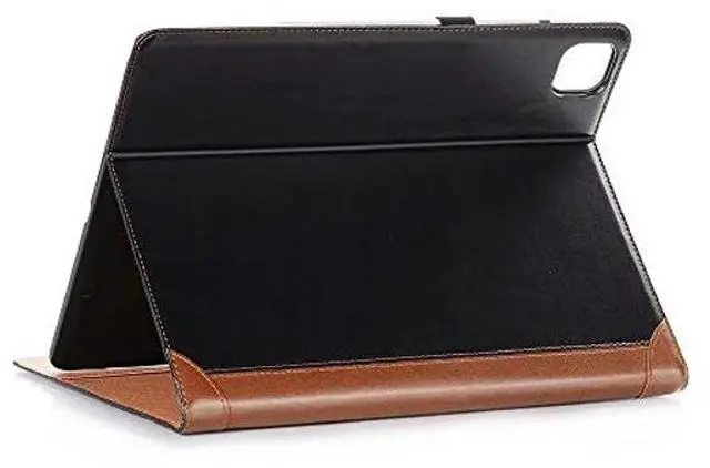 Alt view image 5 of 5 - iPad Air-6 (13'') Case, iPad Pro-3 4 5 6 (12.9'') Case with Pen Holder, DMaos Business Vintage Book Synthetic Leather Stand Folio Smart Cover - Black