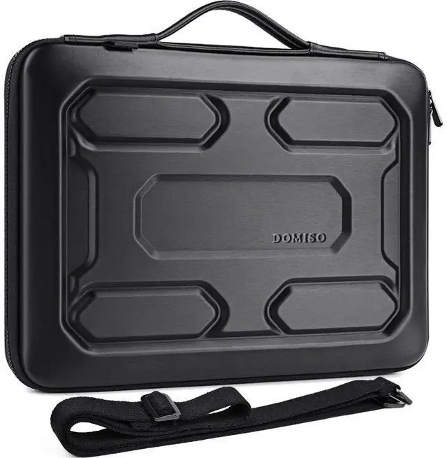 Alt view image 2 of 5 - DOMISO 17 inch Laptop Sleeve Shoulder Bag Shockproof Computer Bag Waterproof EVA Protective Carrying Case for 17.3" MSI GS73VR Stealth Pro/Lenovo IdeaPad 321/HP Envy 17/LG Gram 17"/ROG Strix GL702VS
