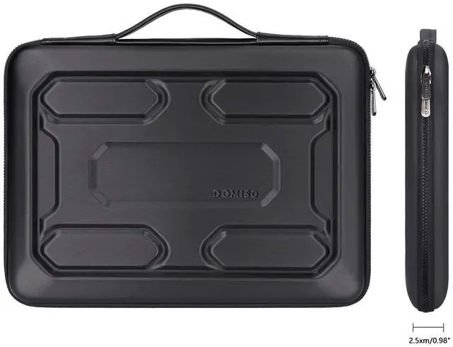 Alt view image 3 of 5 - DOMISO 15.6 inch Laptop Sleeve with Pouch Shockproof Computer Bag Waterproof EVA Protective Carrying Case for 15.6" Yoga 720 ThinkPad T570 IdeaPad 310 320/HP Envy 15/15.6" Notebooks, Black