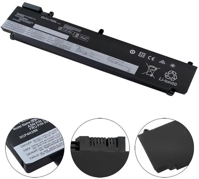 Alt view image 2 of 5 - 00HW022 24WH 00HW023 SB10F46461 Laptop Battery Replacement for ThinkPad T460s T470s Series 00HW036 SB10F46460 SB10F46474 00HW037 SB10F46475 3ICP4/43/86 SB10F46460 11.25V 3-Cell