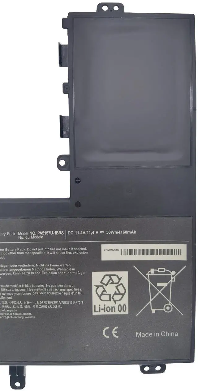 Alt view image 4 of 5 - Batterymarket PA5157U-1BRS (11.4V 50Wh/4160mAh) Laptop Battery Compatible with Toshiba Satelite U940 E45T E45T-A4100 E45T-A E45T-A4200 E55 E55T-A5320 E55-A5114 15.6" P000577250