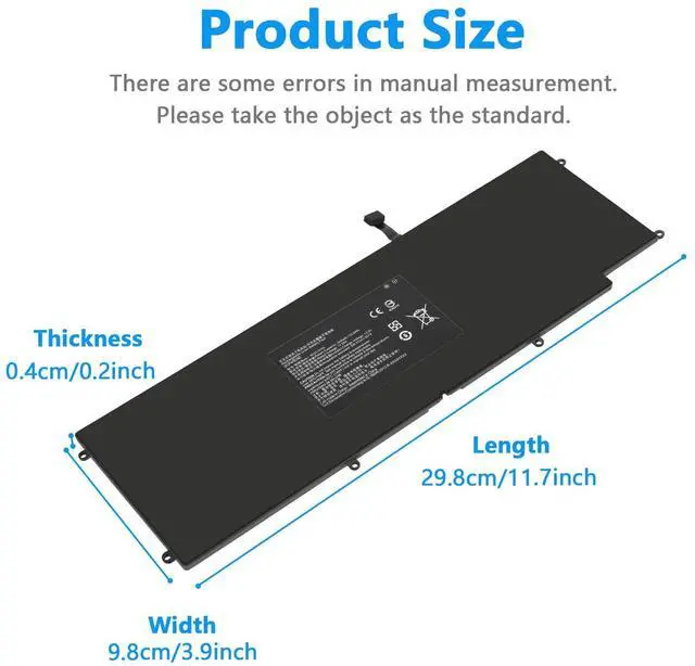 Alt view image 2 of 5 - RC30-0196 Laptop Battery for Razer Blade Stealth 2016 v2 2017 i7-7500U i7-8550u 13.3" RZ09-01962W10 RZ09-0239 RZ09-02393E31 RZ09-01962E52 RZ09-01962E53 RZ09-01962E20 RZ09-01962E10 RZ09-01962E12
