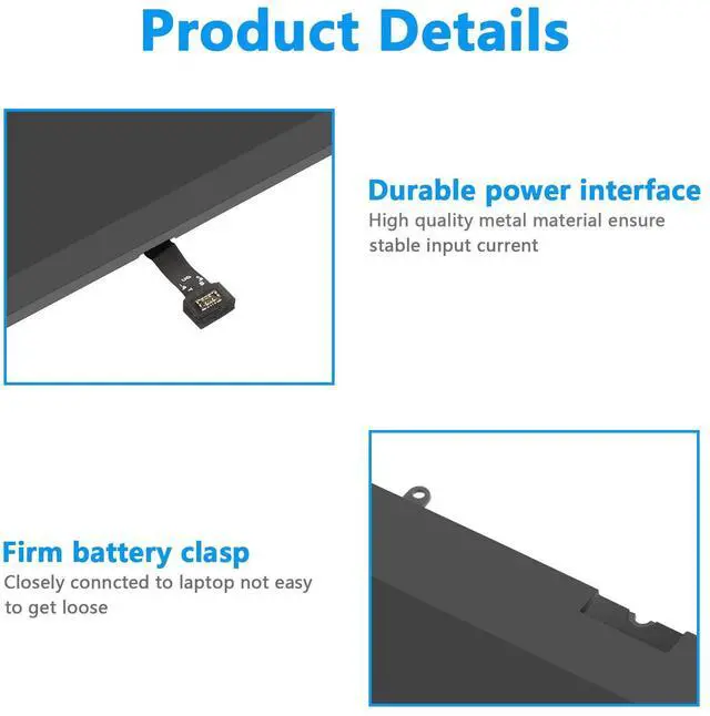 Alt view image 3 of 5 - RC30-0196 Laptop Battery for Razer Blade Stealth 2016 v2 2017 i7-7500U i7-8550u 13.3" RZ09-01962W10 RZ09-0239 RZ09-02393E31 RZ09-01962E52 RZ09-01962E53 RZ09-01962E20 RZ09-01962E10 RZ09-01962E12