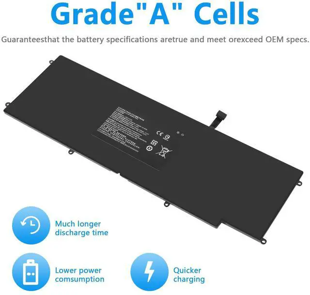 Alt view image 4 of 5 - RC30-0196 Laptop Battery for Razer Blade Stealth 2016 v2 2017 i7-7500U i7-8550u 13.3" RZ09-01962W10 RZ09-0239 RZ09-02393E31 RZ09-01962E52 RZ09-01962E53 RZ09-01962E20 RZ09-01962E10 RZ09-01962E12