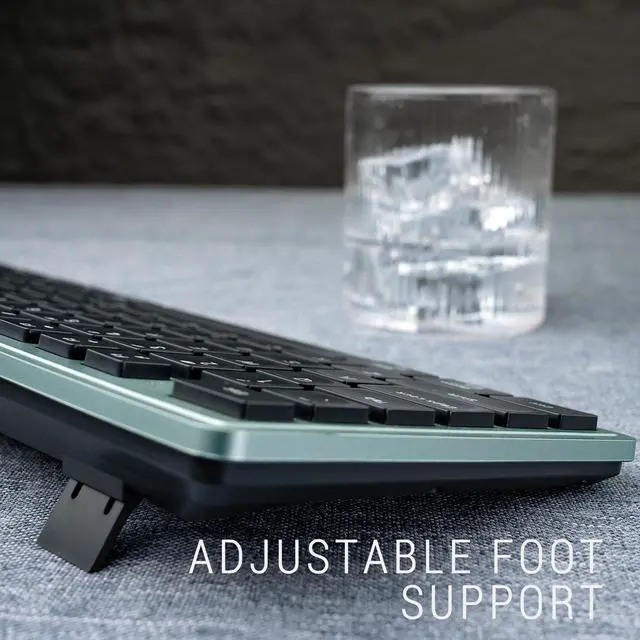 Alt view image 2 of 5 - Wireless Keyboard and Mouse, 2.4GHz Cordless Keyboard Mouse Combo with Numeric Keypad, Plug and Play USB Receiver, Compatible with Windows, Mac, Laptop, and PC(Black Green)