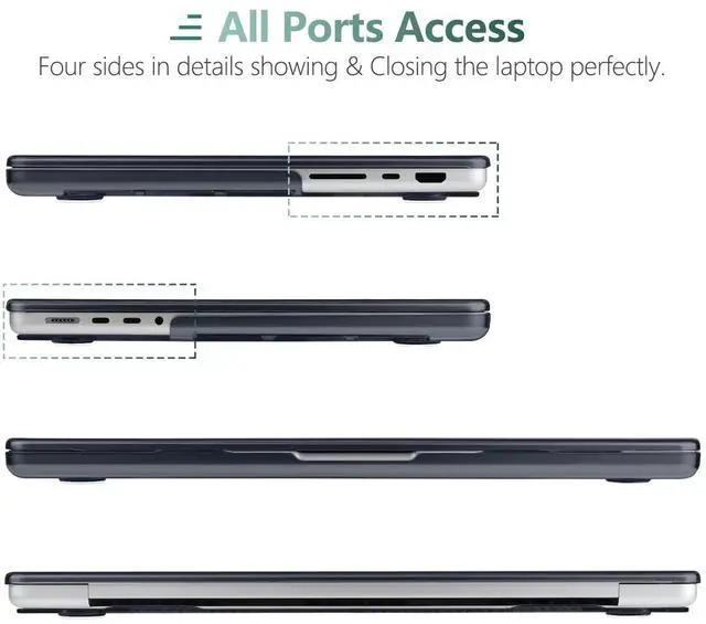 Alt view image 3 of 5 - DONGKE for M4 MacBook Pro 14 inch Case 2024 2023 2021 A3112 A3401 A3185 M3 A2918 A2992 M2 A2779 M1 A2442 Pro Max with Retina XDR Display & Touch ID, Plastic Hard Shell Cover, Dried Flowers