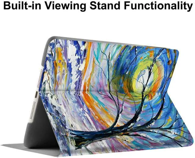 Alt view image 4 of 5 - DuraSafe Cases for iPad Air 1/2 Gen & 5/6 Gen- 9.7" A1893 A1822 A1566 A1474 MRJN2LL/A MR7G2LL/A MP2F2LL/A MP2G2LL/A MD785LL/A MD788LL/A Printed Cover with Auto Wake/Sleep Feature - Color Emblem