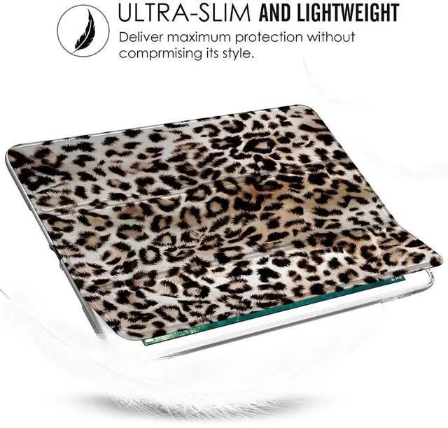 Alt view image 5 of 5 - iPad 9.7 Inch 6th Gen / 5th Gen [iPad 6 iPad 5 ] A1893 A1822 A1954 MRJN2LL/A MR7G2LL/A MR7F2LL/A MP2F2LL/A Lightweight Smart Adjustable Stand Feature Printed Sleek Design Flip Case - Leopard
