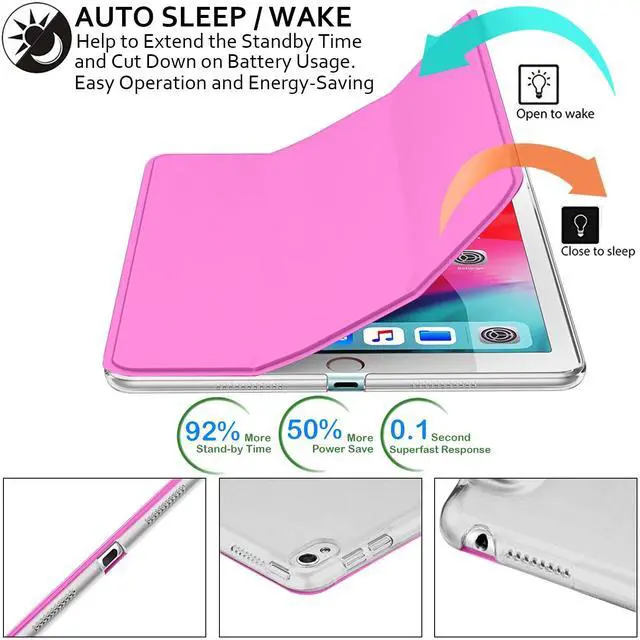 Alt view image 3 of 5 - DuraSafe Cases for iPad PRO 10.5" 2017 Smart Cover A1701 A1709 A1852 MQDX2LL/A MQDT2LL/A MPF22LL/A MPDY2LL/A MPF02LL/A MPF12LL/A MPGL2LL/A MPGK2LL/A MPGH2LL/A MPGJ2LL/A MQF12LL/A MQEY2LL/A Pink