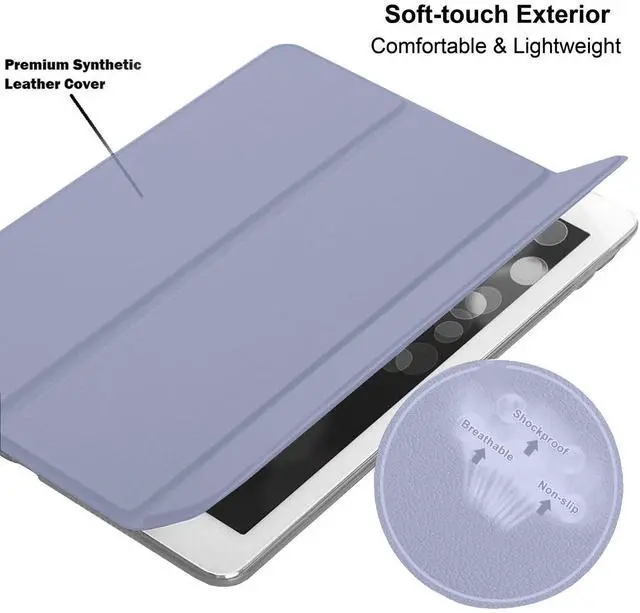 Alt view image 4 of 5 - DuraSafe Cases for iPad 10.5 Inch Air 3rd Gen [ PRO 10.5 Air 3 ] 2017/2019 MUUL2LL/A MUUK2LL/A MUUJ2LL/A MQDX2LL/A MQDT2LL/A MQDW2LL/A MQDY2LL/A Ultra Slim Smart Auto Sleep/Wake PC Cover - Gray