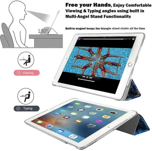 Alt view image 4 of 5 - DuraSafe Cases for iPad PRO 10.5 Air 3 [ PRO 10.5 Inch Air 3rd Gen ] A1701 A1709 A1852 A2152 A2123 A2153 A2154 Trifold Printed Hard Smart PC Transparent Back Cover - Tree Sculpture Print