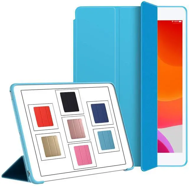 Main image of DuraSafe Cases for iPad 10.2 Inch 9 8 7 2021 2020 2019 [iPad 9th / 8th / 7th Gen ] A2197 A2270 A2602 MK2K3LL/A MK2L3LL/A MYLC2LL/A Soft Silicone TPU Back Case with Honeycomb Pattern - Sky Blue