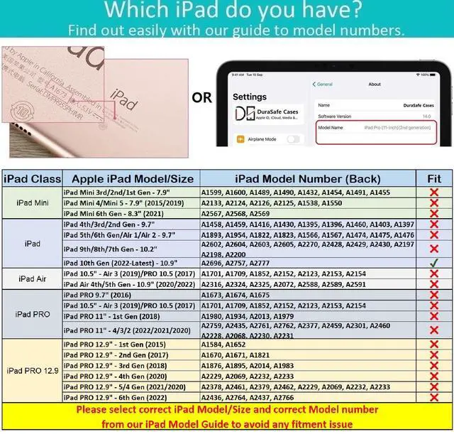 Alt view image 2 of 5 - DuraSafe iPad 10th Generation 10.9 inch 2022 Cover A2696 MPQ13LL/A MPQ33LL/A MPQ03LL/A MPQ23LL/A A2757 MPQ93LL/A MPQC3LL/A A2777 MPQ83LL/A MPQA3LL/A MQ6K3LL/A MQ6L3LL/A - Olivia Tree