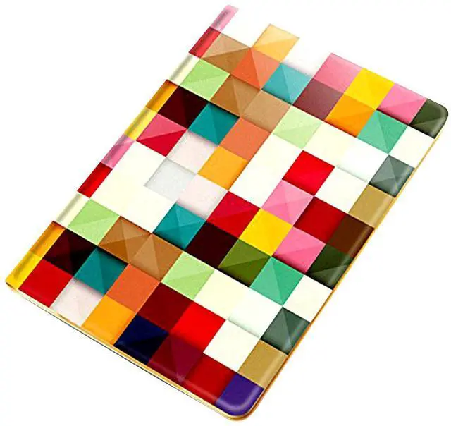 Alt view image 5 of 5 - DuraSafe Cases iPad Mini 4 7.9 Inch 2015 [ Mini 4th Gen ] A1538 A1550 MK6K2LL/A MK6J2LL/A MK6L2LL/A Printed Folio Magnetic Smart Protective Sleek & Classic Design Cover - Color Grid