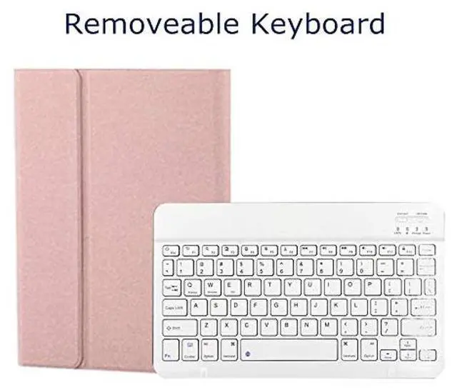 Alt view image 4 of 5 - for iPad 9th Gen(2021)/7th 8th Generation 10.2 inch Keyboard Leather Case,Slim Folio Cover Removable Detachable Wireless Bluetooth Keyboard with Apple Pencil Holder for iPad 10.2"(Rose Gold)