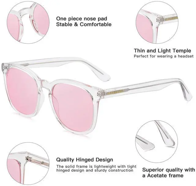 Alt view image 2 of 5 - GLEASANNA 99.9% Blue Light Glasses for Woman Sleep Computer Gaming Glasses - Anti Eyestrain and UV400 Glare Protection
