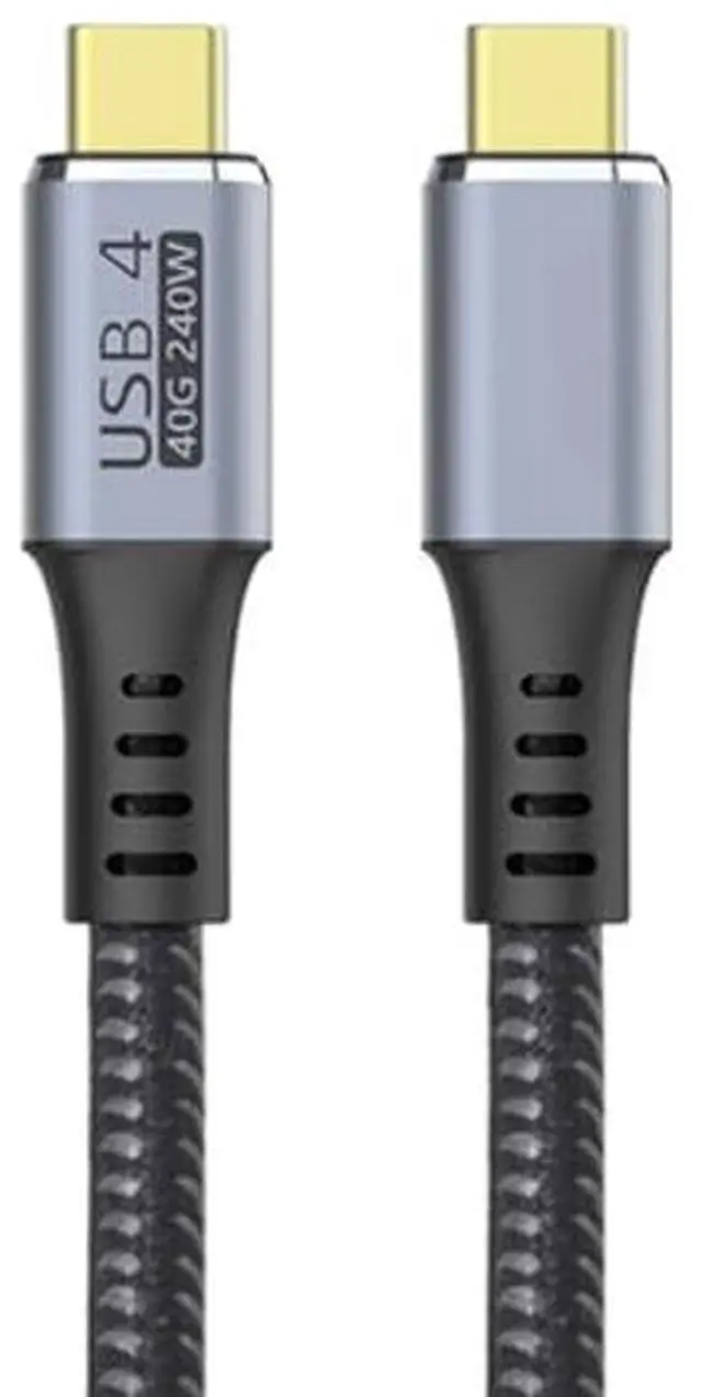 Alt view image 2 of 5 - 40Gbps USB 4 Data Cable 8K Video 4K HD Display @60Hz 240W/120W Charging USB4 Cable/USB C Display Cable Black Compatible with Thunderbolt 4/3 iPhone 16/15 Pro Max MacBook XPS Surface 2-Pack 6.6ft