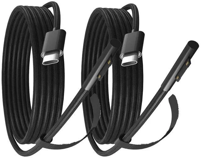 Main image of PD100W Surface to USB C Charging Cable Compatible with Surface Pro Laptop Microsoft Surface Pro 11/10/9/8/7+/7/6/5/4/3/X Windows Surface Go 6/5/4/3/2 Tablet Surface Book Support 65W/45W,2-Pack 6FT