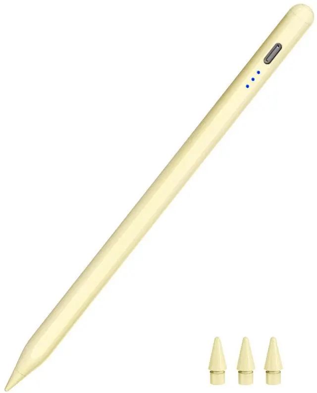Main image of Pen for iPad 2018-2025, HATOKU 15 Mins Fast Charging Pencil 1st Gen with Tilt & Palm Rejection Compatible with iPad Air 3/4/5/M2/M3, iPad mini 5/6, iPad 6/7/8/9/10/11, iPad Pro 11"/12.9"/M4 (Yellow)