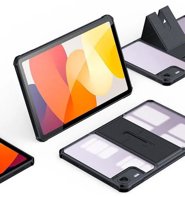 Alt view image 4 of 5 - Kaidisen Clear Case for Xiaomi Redmi Pad SE 11 - Transparent Case with Stand, Slim Light Drop Safe
