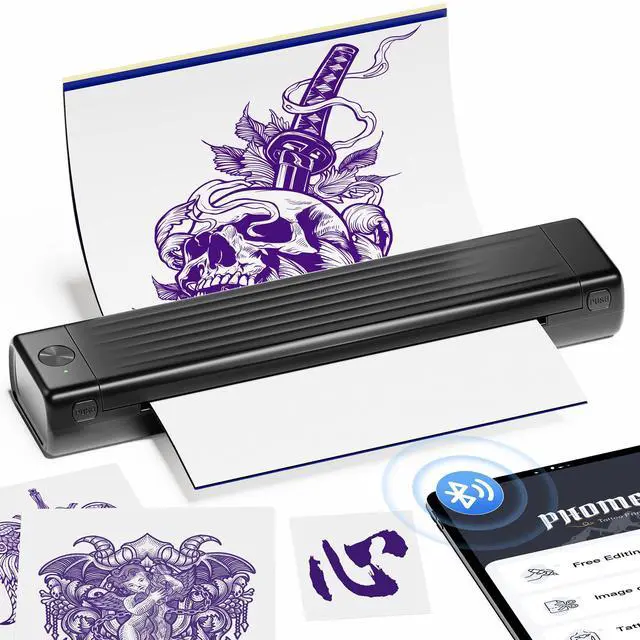 Main image of Itari Newly Upgrade A886 Tattoo Stencil Printer for Tattoo Beginner, Tattoo Kit with 10 Pcs Transfer Paper, Tattoo Printers Compatible with Phone, Table & PC, Wireless Tattoo Machine for Tattoo Artist